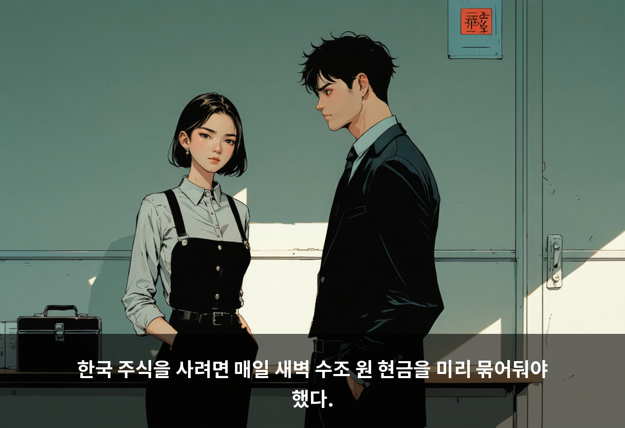 한국 주식을 사려면 매일 새벽 수조 원 현금을 미리 묶어둬야 했다.