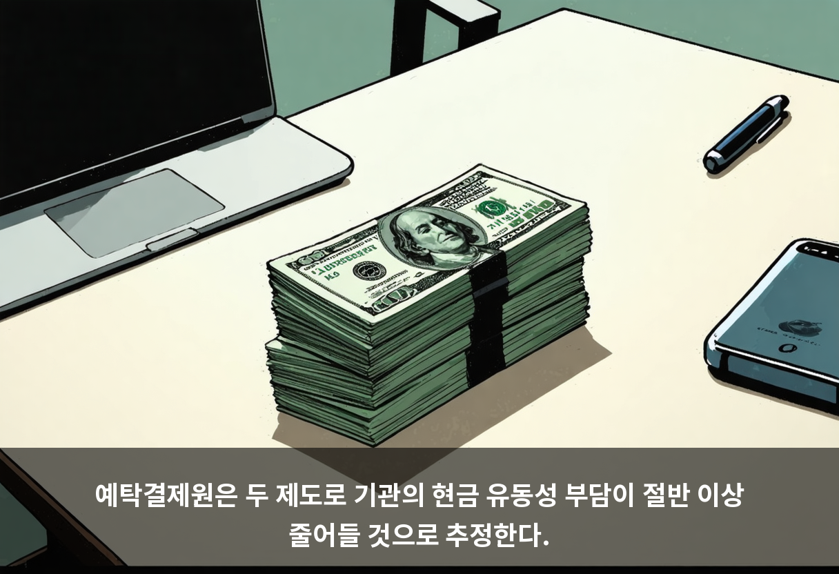 예탁결제원은 두 제도로 기관의 현금 유동성 부담이 절반 이상 줄어들 것으로 추정한다.