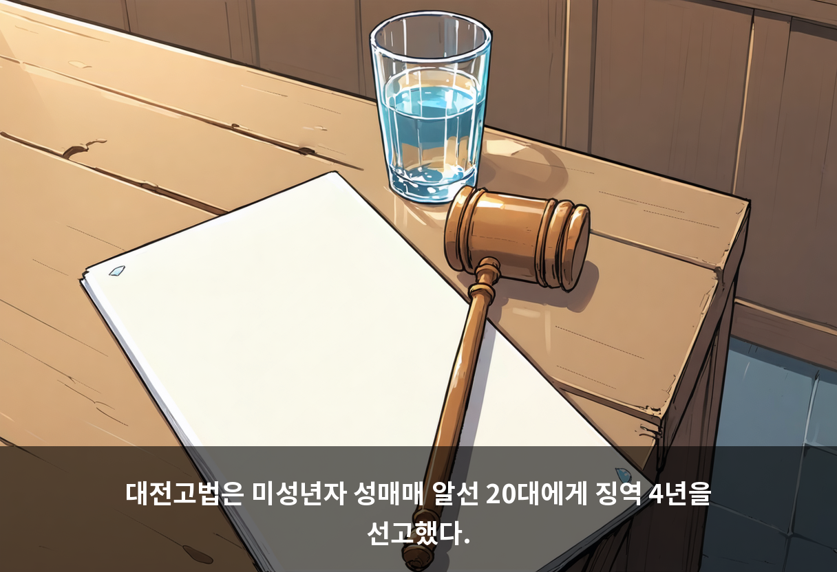 대전고법은 미성년자 성매매 알선 20대에게 징역 4년을 선고했다.