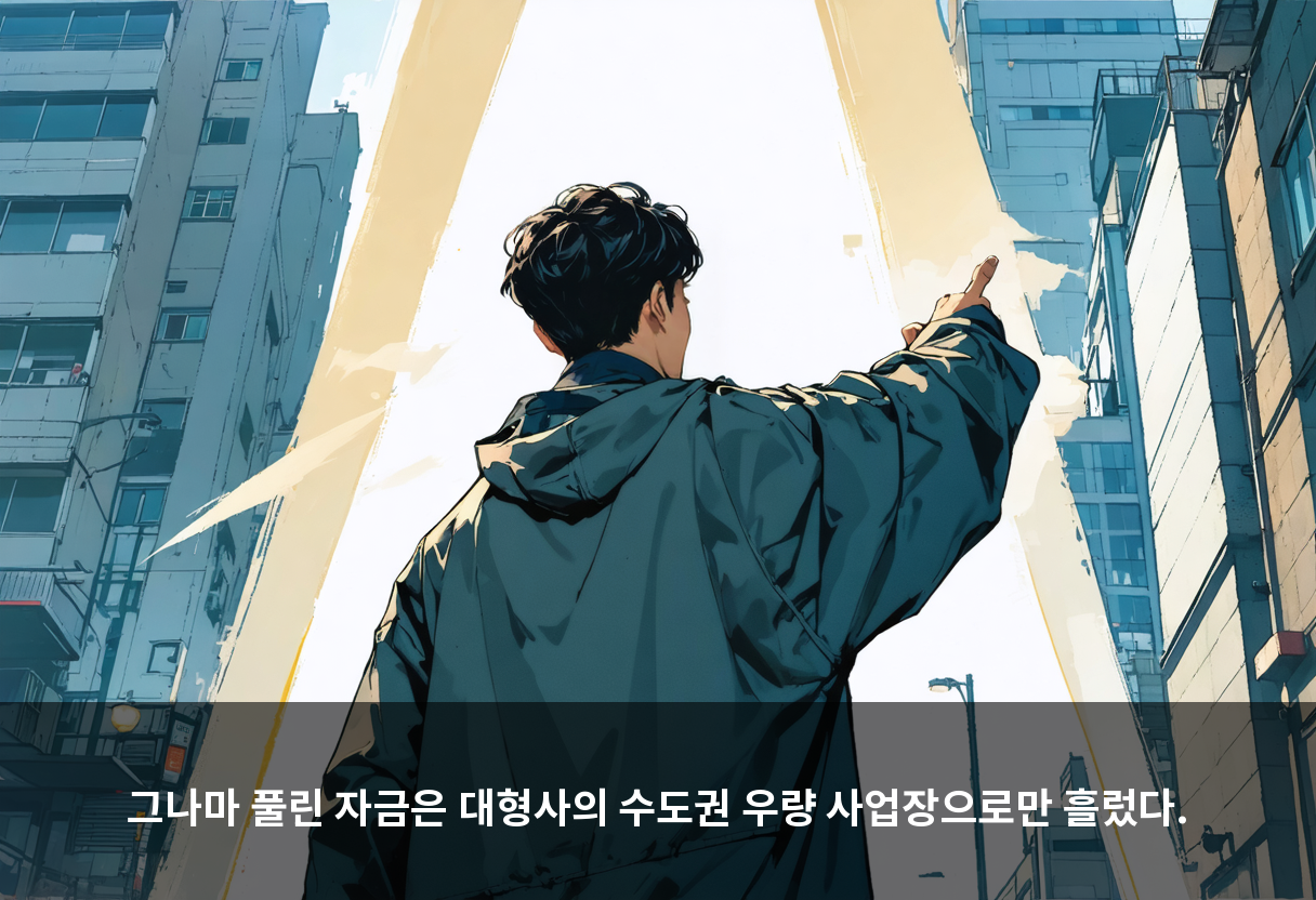 그나마 풀린 자금은 대형사의 수도권 우량 사업장으로만 흘렀다.