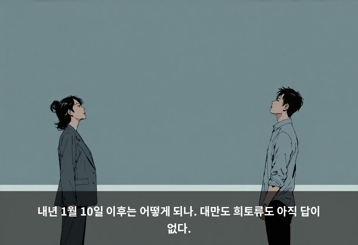 내년 1월 10일 이후는 어떻게 되나. 대만도 희토류도 아직 답이 없다.