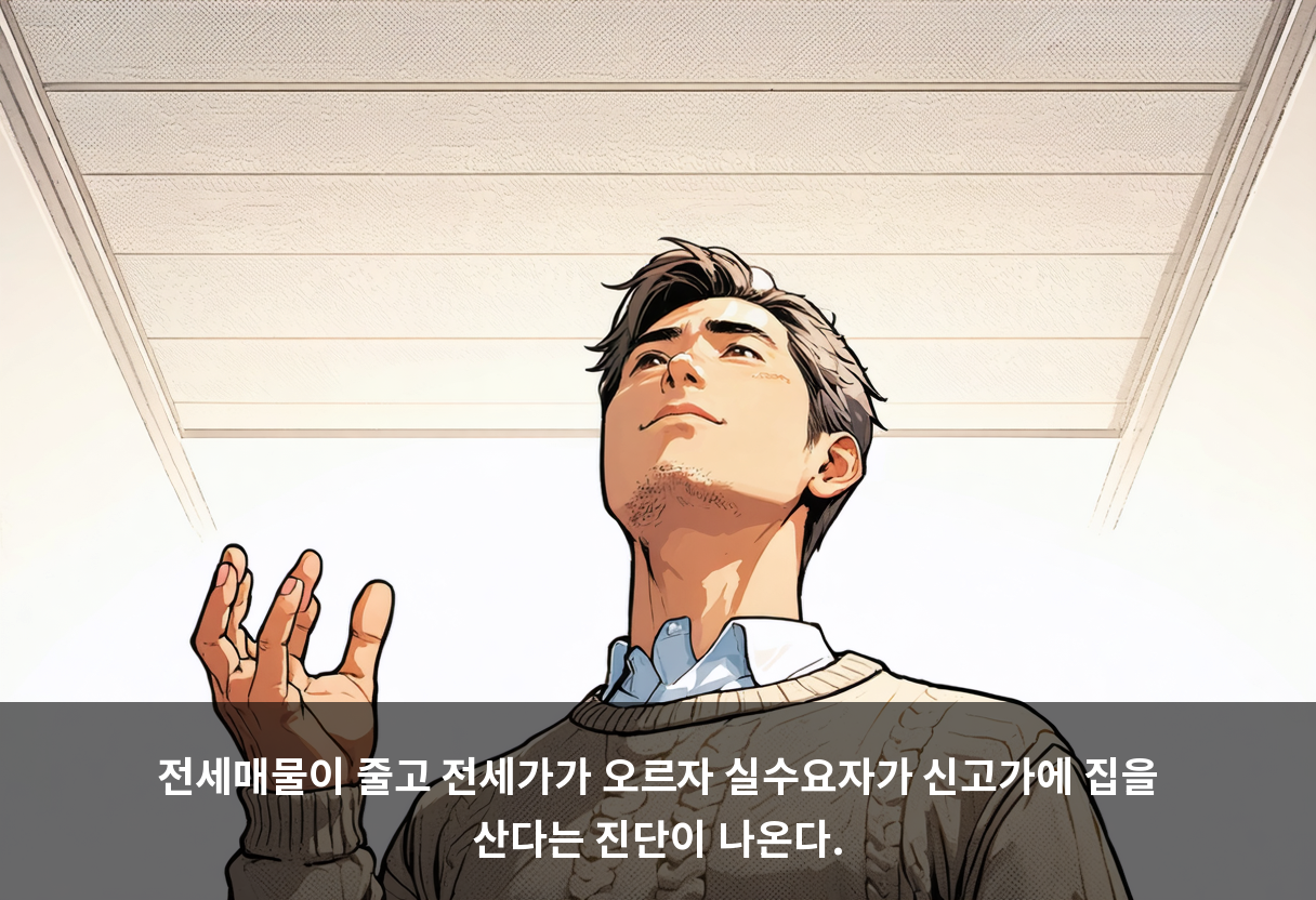전세매물이 줄고 전세가가 오르자 실수요자가 신고가에 집을 산다는 진단이 나온다.