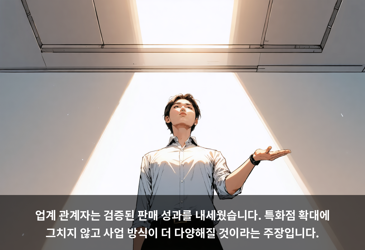 업계 관계자는 검증된 판매 성과를 내세웠습니다. 특화점 확대에 그치지 않고 사업 방식이 더 다양해질 것이라는 주장입니다.