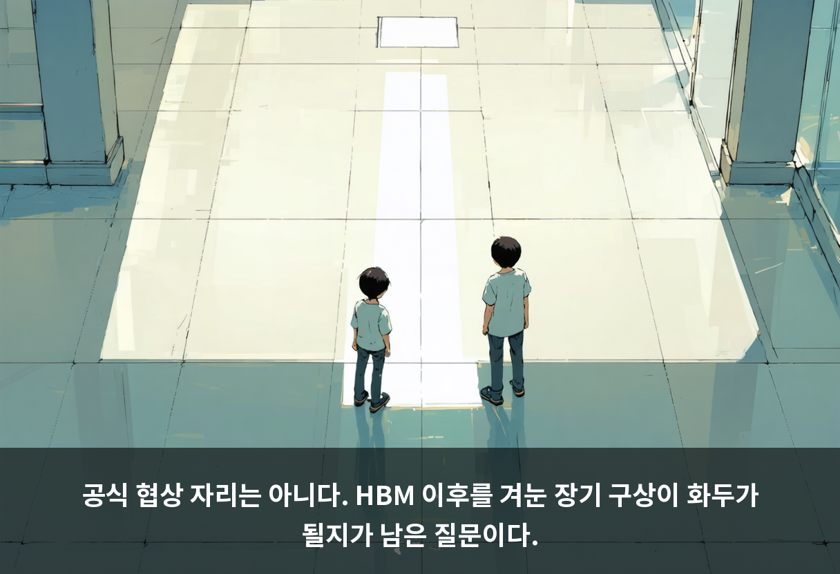 공식 협상 자리는 아니다. HBM 이후를 겨눈 장기 구상이 화두가 될지가 남은 질문이다.