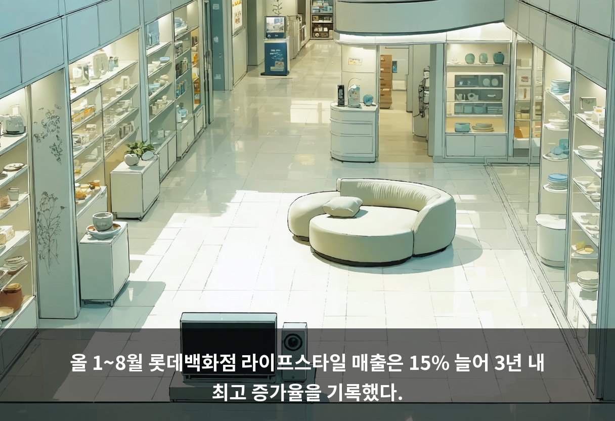 올 1~8월 롯데백화점 라이프스타일 매출은 15% 늘어 3년 내 최고 증가율을 기록했다.