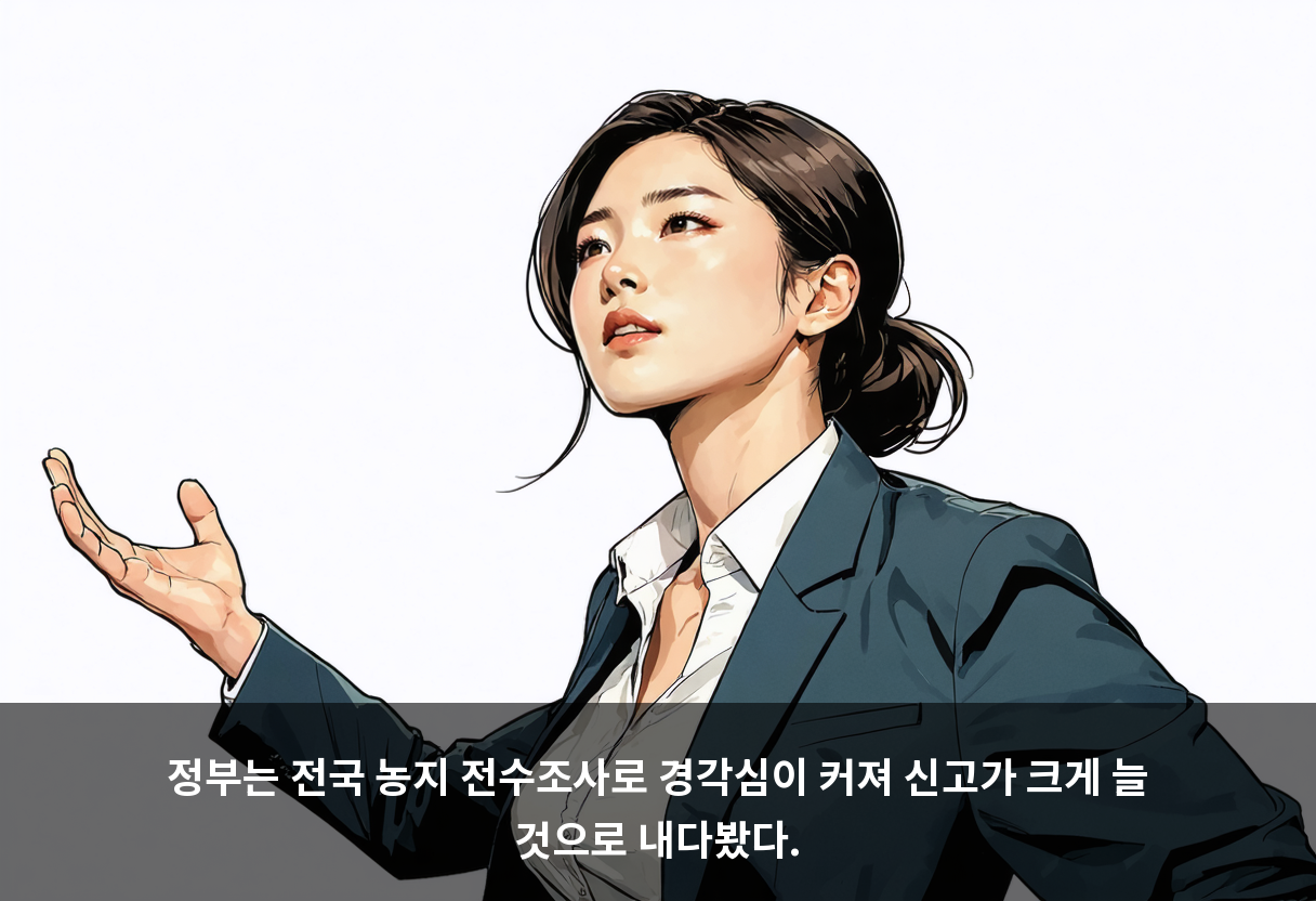 정부는 전국 농지 전수조사로 경각심이 커져 신고가 크게 늘 것으로 내다봤다.