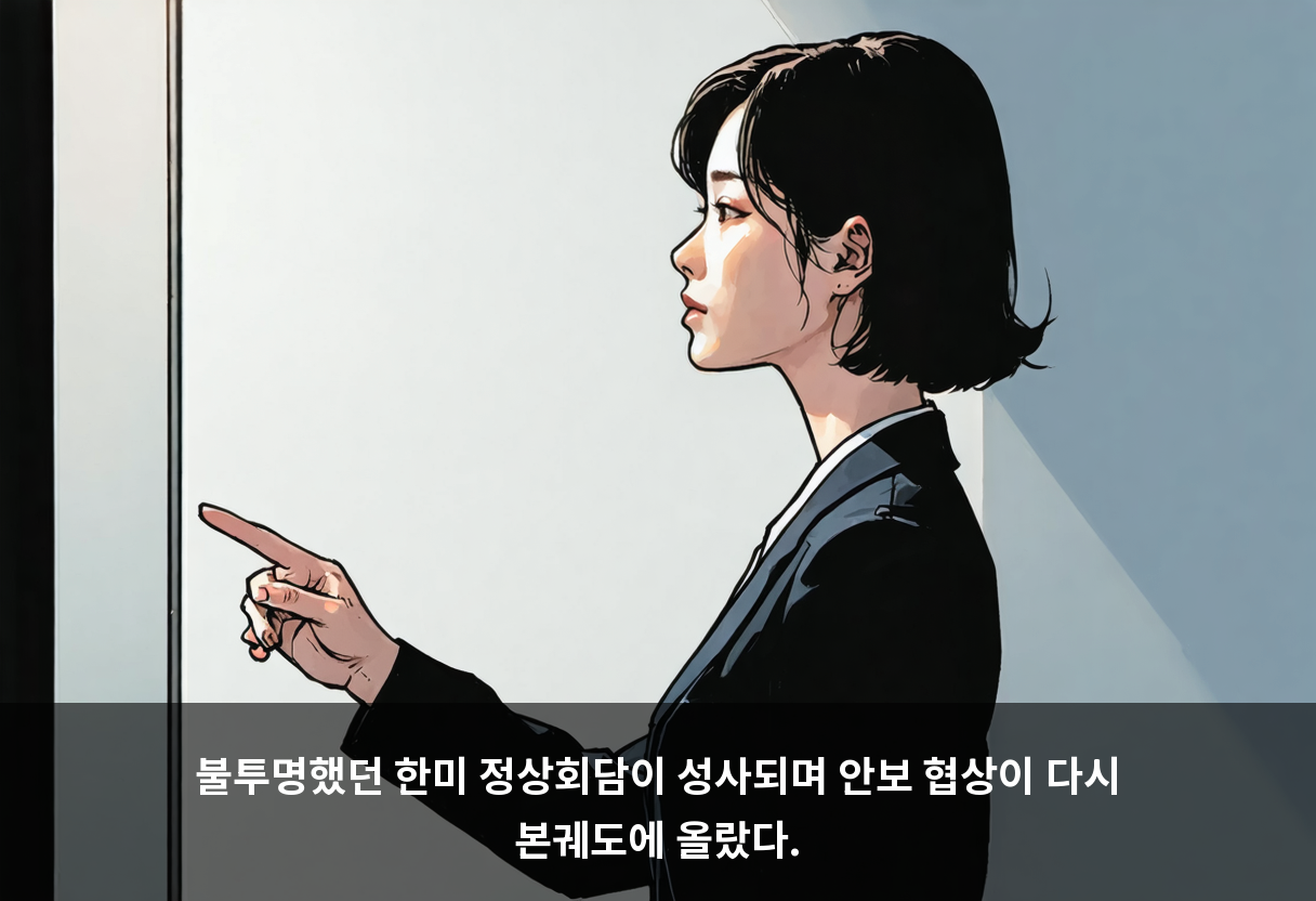 불투명했던 한미 정상회담이 성사되며 안보 협상이 다시 본궤도에 올랐다.