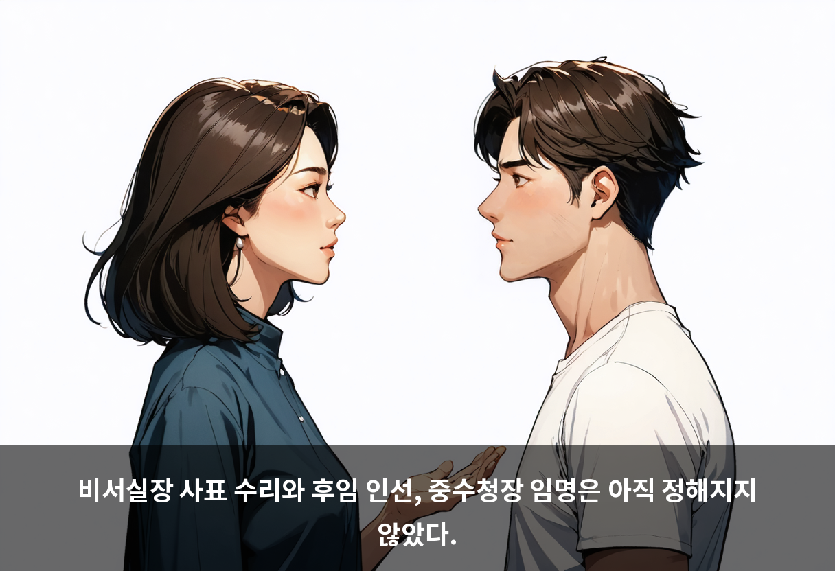 비서실장 사표 수리와 후임 인선, 중수청장 임명은 아직 정해지지 않았다.