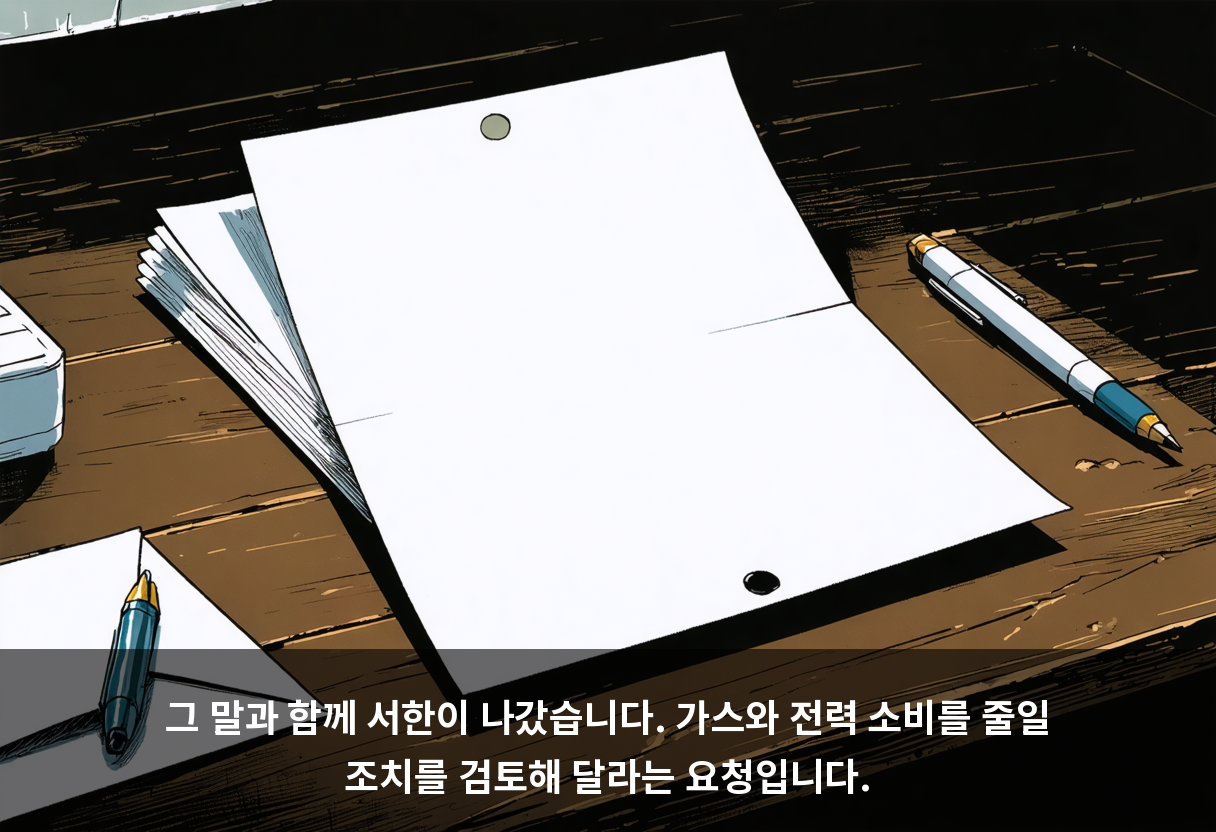 그 말과 함께 서한이 나갔습니다. 가스와 전력 소비를 줄일 조치를 검토해 달라는 요청입니다.