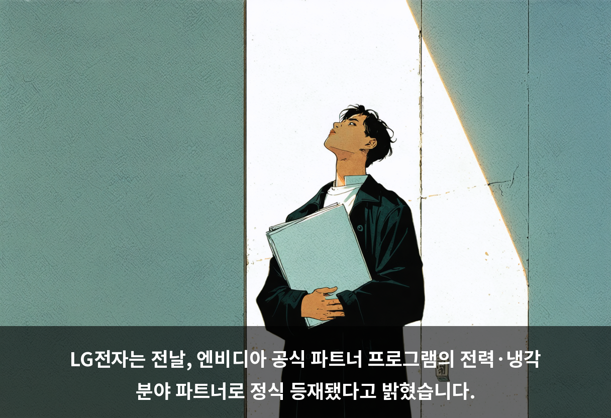 LG전자는 전날, 엔비디아 공식 파트너 프로그램의 전력·냉각 분야 파트너로 정식 등재됐다고 밝혔습니다.