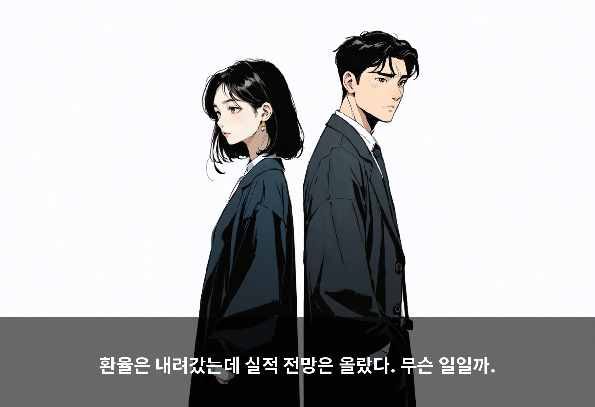 환율은 내려갔는데, 전망치는 30% 올라갔다고? 📈