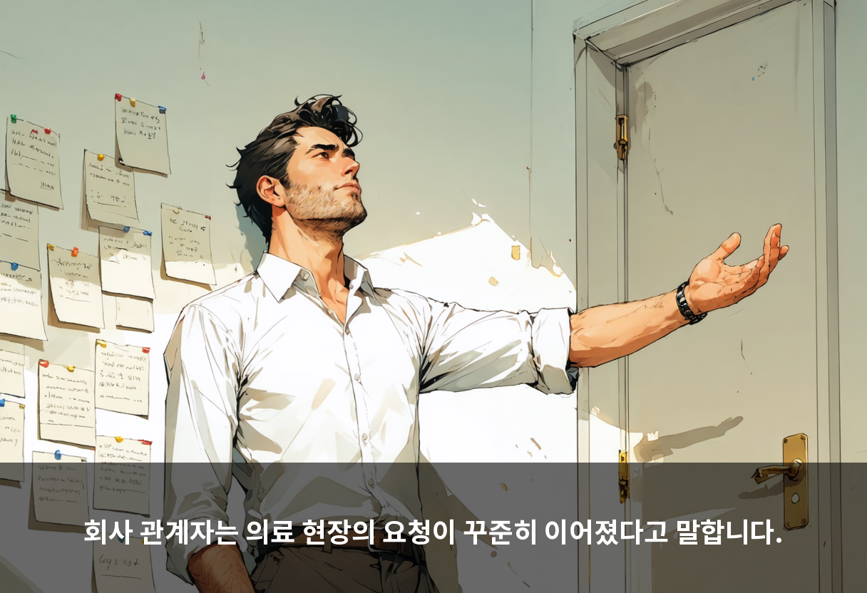 회사 관계자는 의료 현장의 요청이 꾸준히 이어졌다고 말합니다.