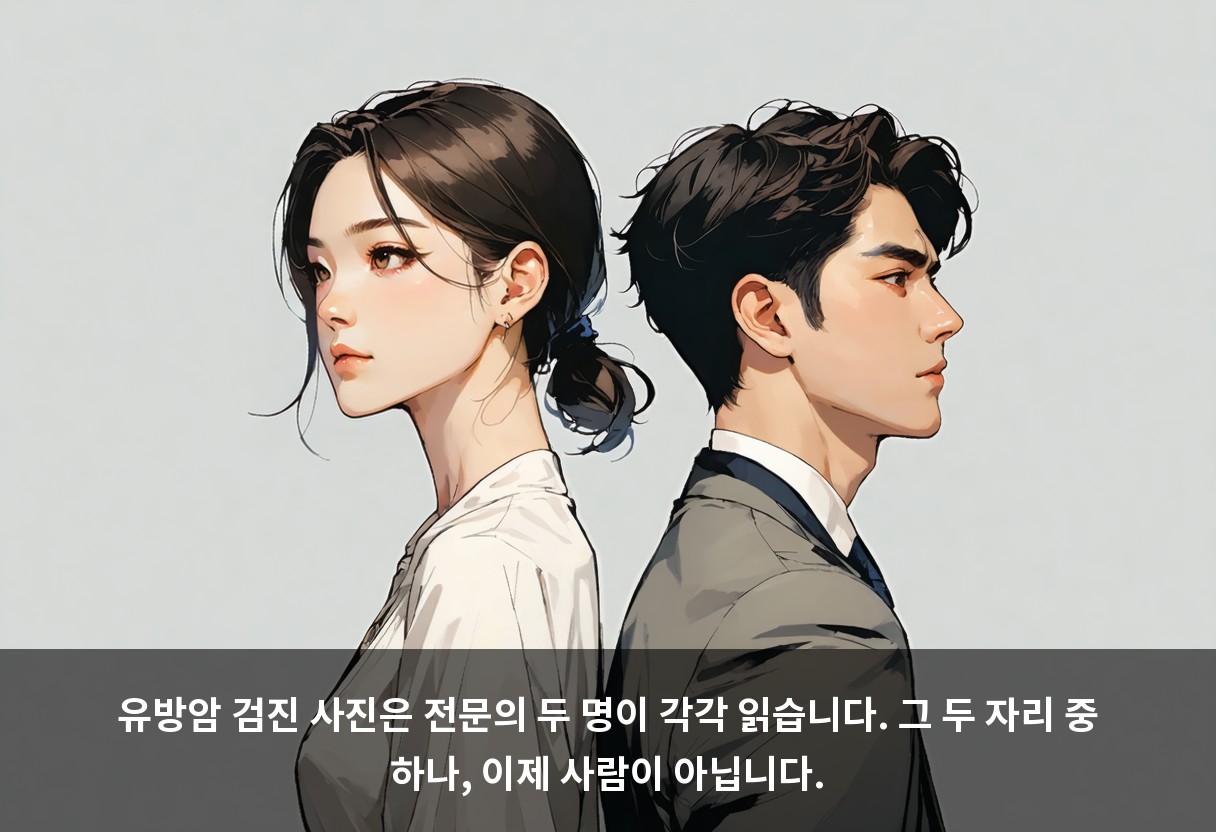 유방암 검진 사진은 전문의 두 명이 각각 읽습니다. 그 두 자리 중 하나, 이제 사람이 아닙니다.