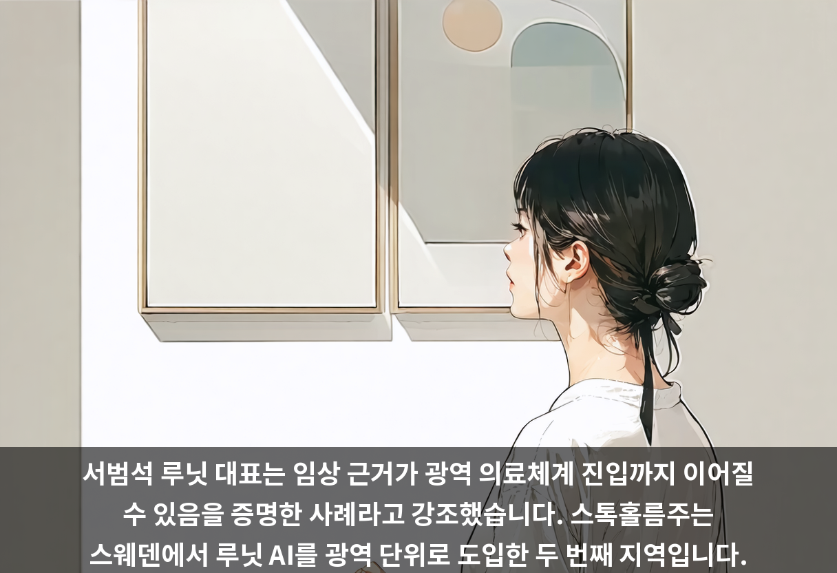 서범석 루닛 대표는 임상 근거가 광역 의료체계 진입까지 이어질 수 있음을 증명한 사례라고 강조했습니다. 스톡홀름주는 스웨덴에서 루닛 AI를 광역 단위로 도입한 두 번째 지역입니다.