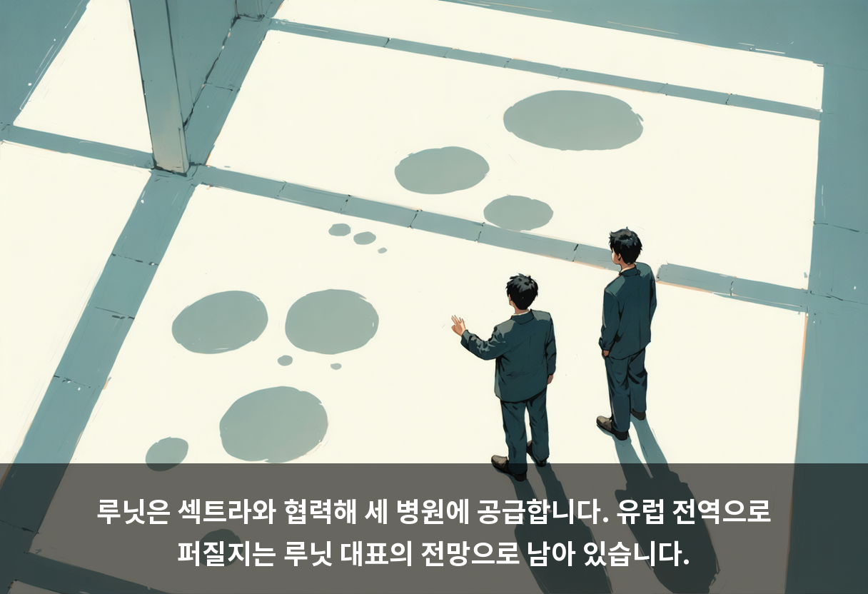 루닛은 섹트라와 협력해 세 병원에 공급합니다. 유럽 전역으로 퍼질지는 루닛 대표의 전망으로 남아 있습니다.