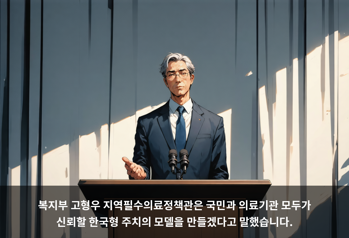 복지부 고형우 지역필수의료정책관은 국민과 의료기관 모두가 신뢰할 한국형 주치의 모델을 만들겠다고 말했습니다.