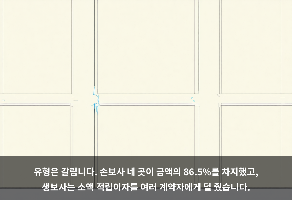 덜 주는 방식은 업권마다 달랐습니다. 생명보험사는 소액을 여러 계약자에게, 교보생명은 적립이자 과소지급 499건으로 건수 최다입니다.