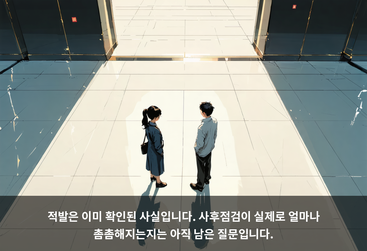 남은 질문은 두 가지. 적발된 961건의 보험금이 가입자에게 돌아갔는지, 검사에 걸리지 않은 몫은 누가 확인하는지입니다.