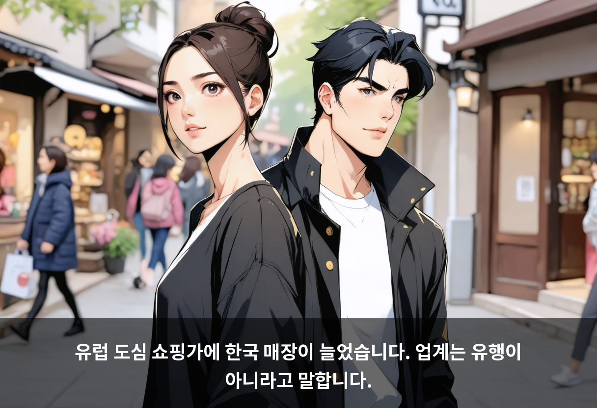 유럽 도심 쇼핑가에 한국 매장이 늘었습니다. 업계는 유행이 아니라고 말합니다.