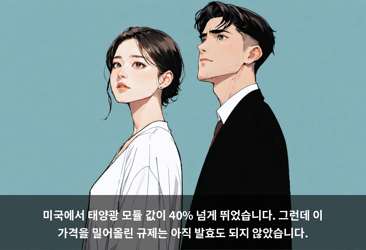 발효 두 달 전인데, 미국 태양광 모듈 가격이 벌써 40% 올랐습니다 🗓️