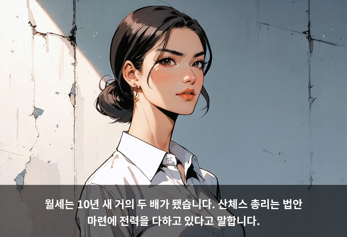 월세는 10년 새 거의 두 배가 됐습니다. 산체스 총리는 법안 마련에 전력을 다하고 있다고 말합니다.