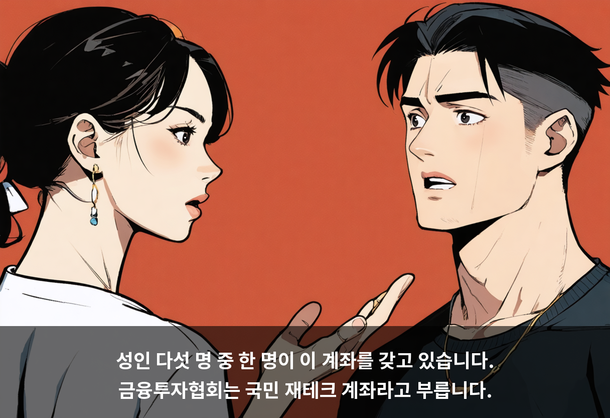 성인 다섯 명 중 한 명이 이 계좌를 갖고 있습니다. 금융투자협회는 국민 재테크 계좌라고 부릅니다.