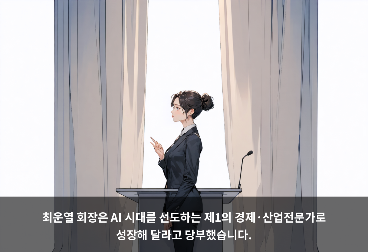 최운열 회장은 AI 시대를 선도하는 제1의 경제·산업전문가로 성장해 달라고 당부했습니다.