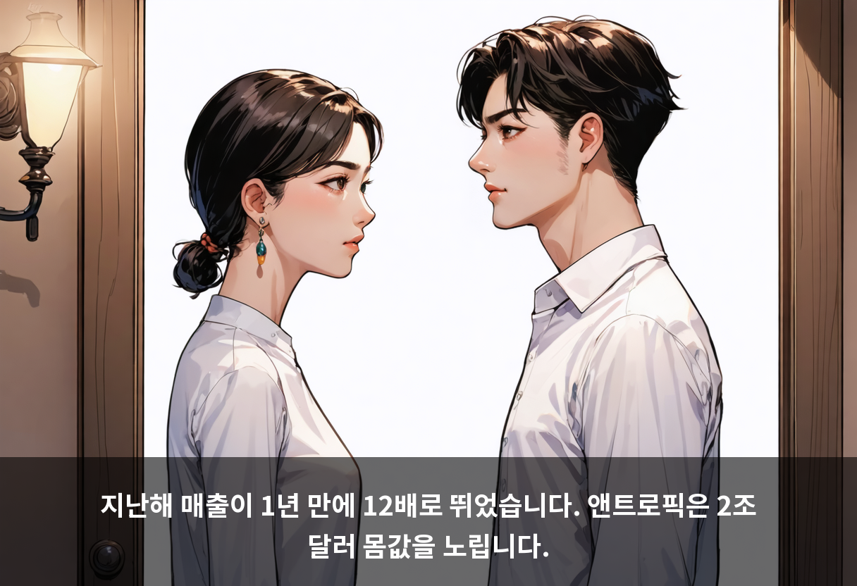 지난해 매출이 1년 만에 12배로 뛰었습니다. 앤트로픽은 2조 달러 몸값을 노립니다.