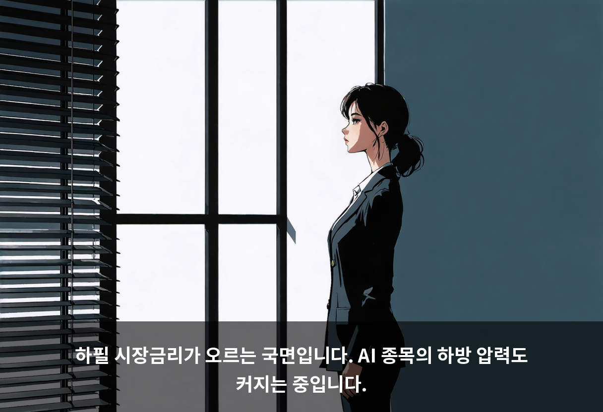 하필 시장금리가 오르는 국면입니다. AI 종목의 하방 압력도 커지는 중입니다.