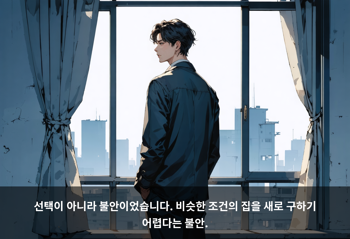 선택이 아니라 불안이었습니다. 비슷한 조건의 집을 새로 구하기 어렵다는 불안.