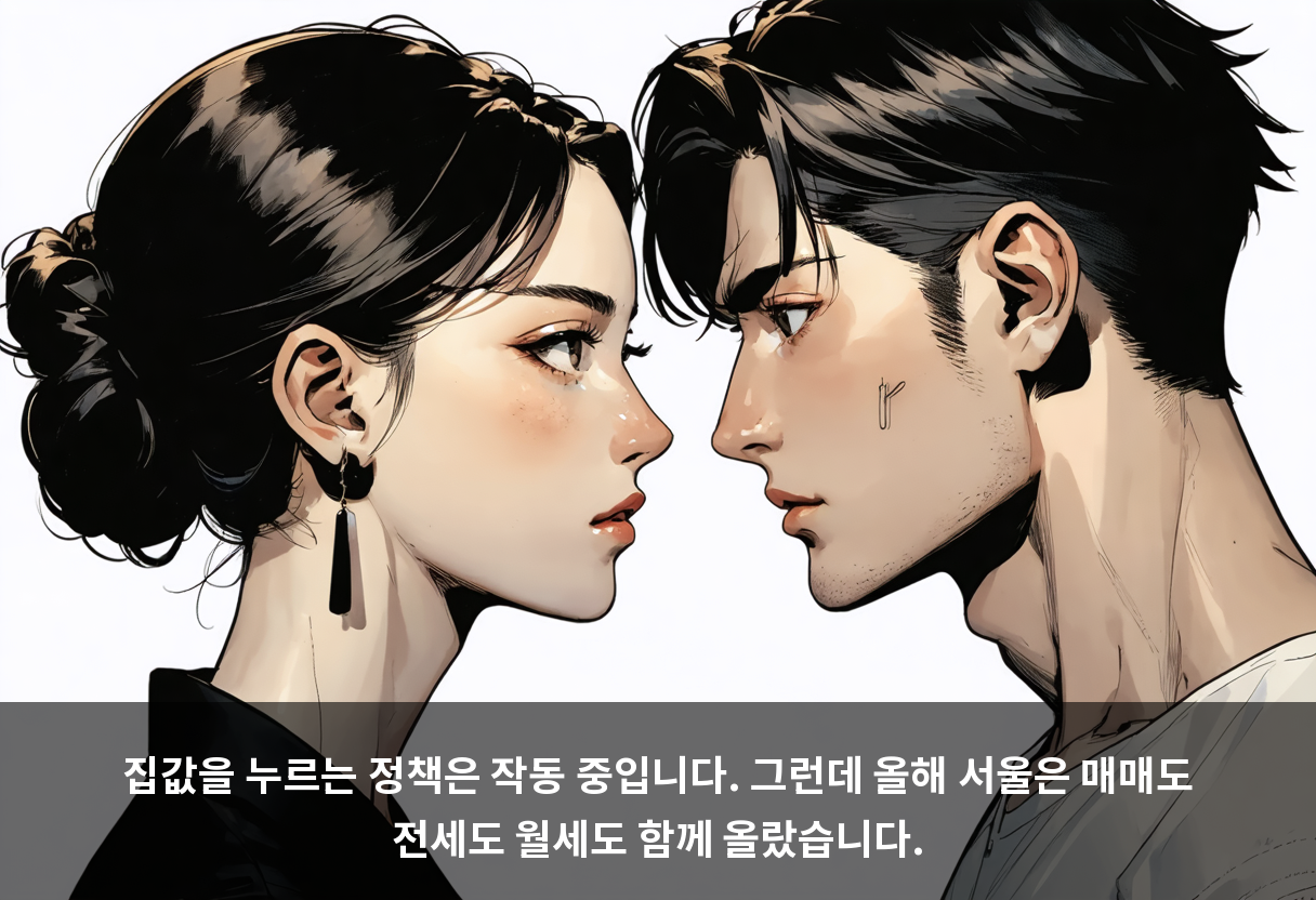 집값을 누르는 정책은 작동 중입니다. 그런데 올해 서울은 매매도 전세도 월세도 함께 올랐습니다.