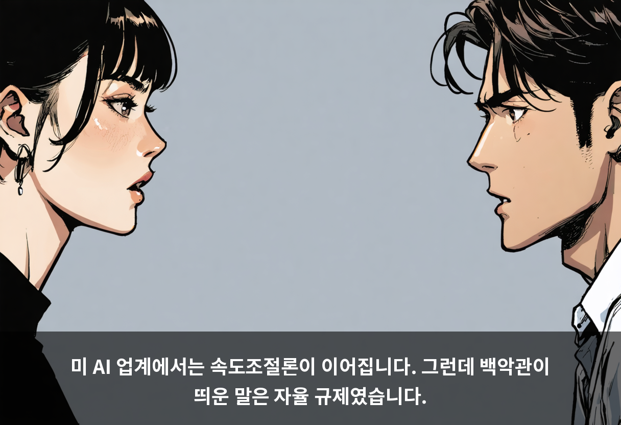 미 AI 업계에서는 속도조절론이 이어집니다. 그런데 백악관이 띄운 말은 자율 규제였습니다.