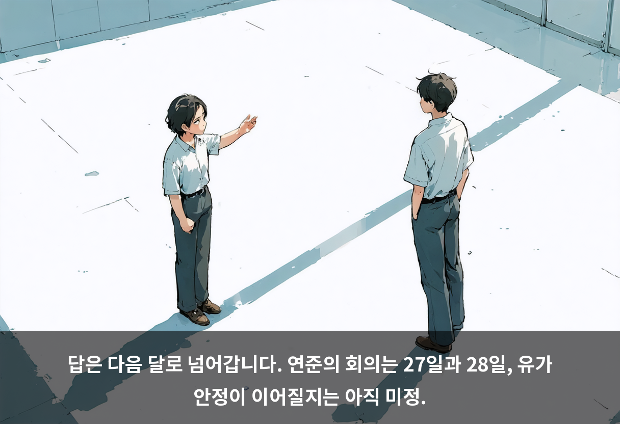답은 다음 달로 넘어갑니다. 연준의 회의는 27일과 28일, 유가 안정이 이어질지는 아직 미정.