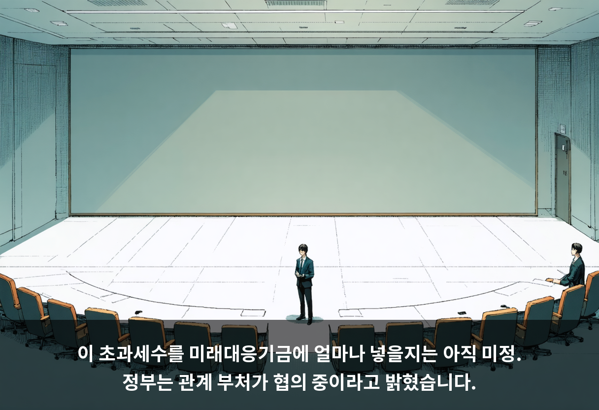 이 초과세수를 미래대응기금에 얼마나 넣을지는 아직 미정. 정부는 관계 부처가 협의 중이라고 밝혔습니다.