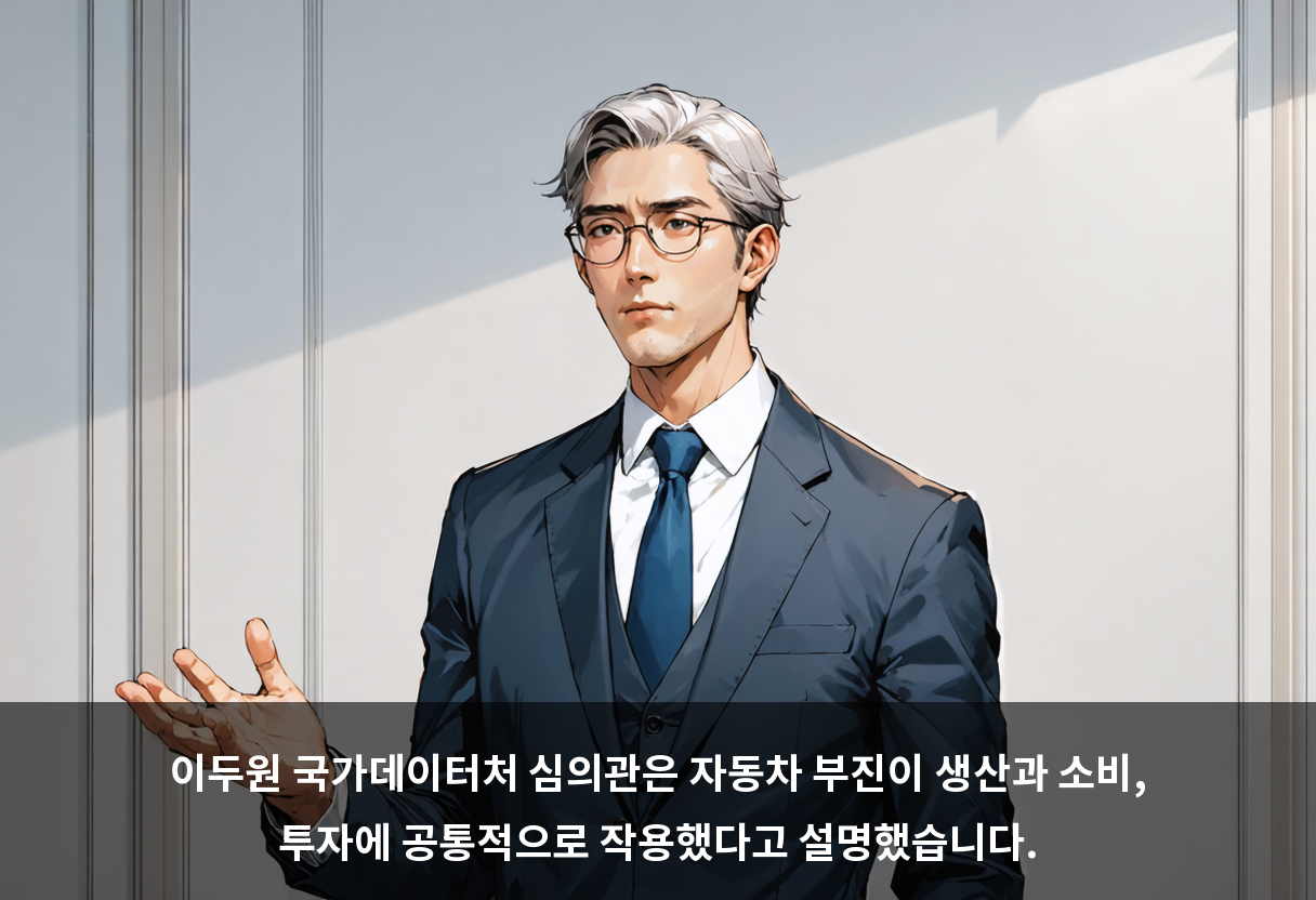 이두원 국가데이터처 심의관은 자동차 부진이 생산과 소비, 투자에 공통적으로 작용했다고 설명했습니다.