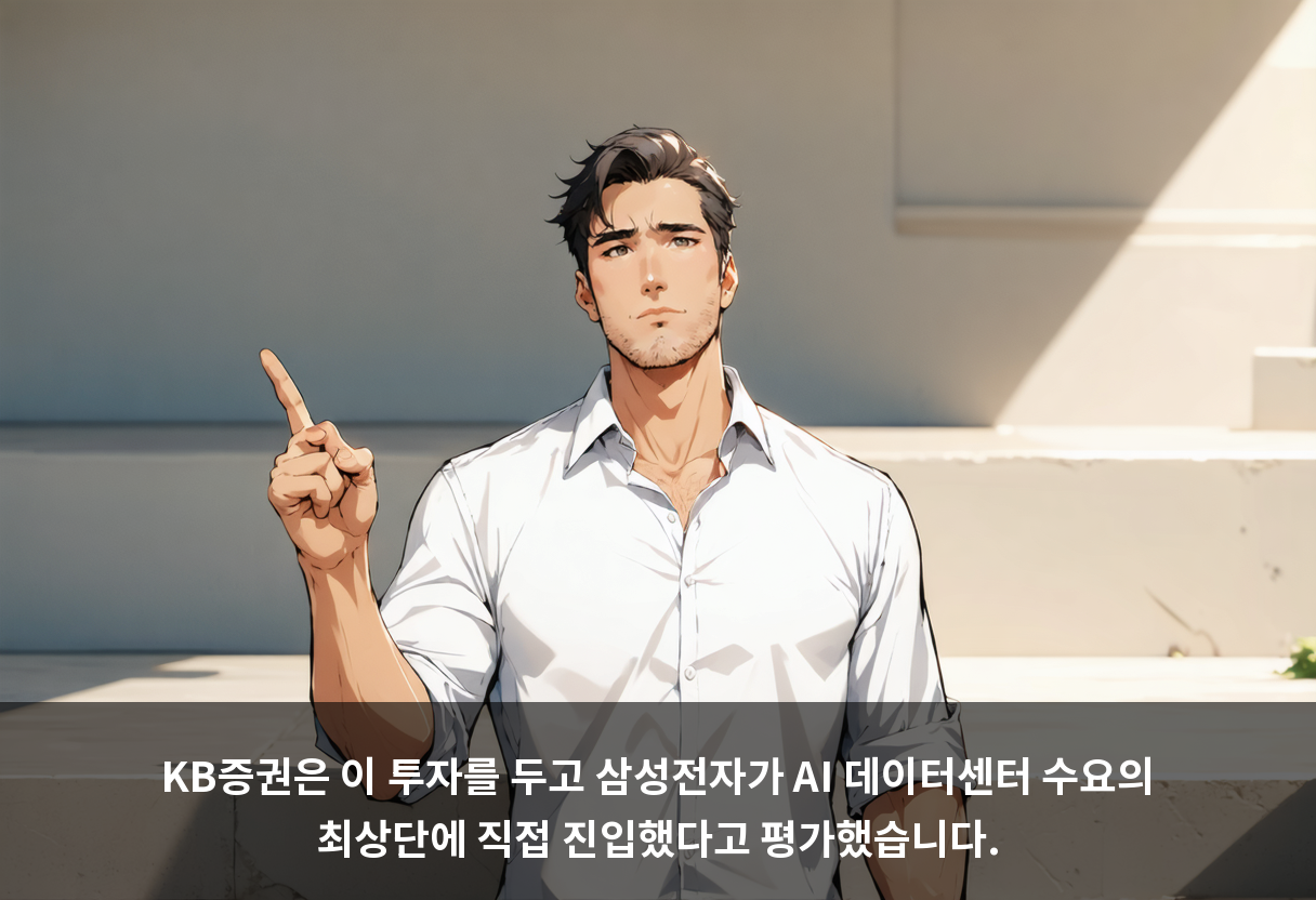 KB증권은 이 투자를 두고 삼성전자가 AI 데이터센터 수요의 최상단에 직접 진입했다고 평가했습니다.