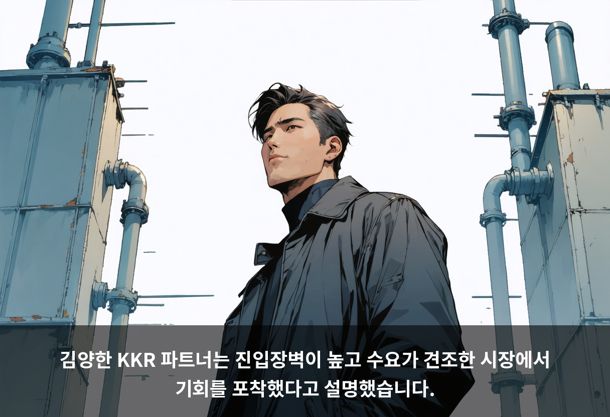 김양한 KKR 파트너는 진입장벽이 높고 수요가 견조한 시장에서 기회를 포착했다고 설명했습니다.