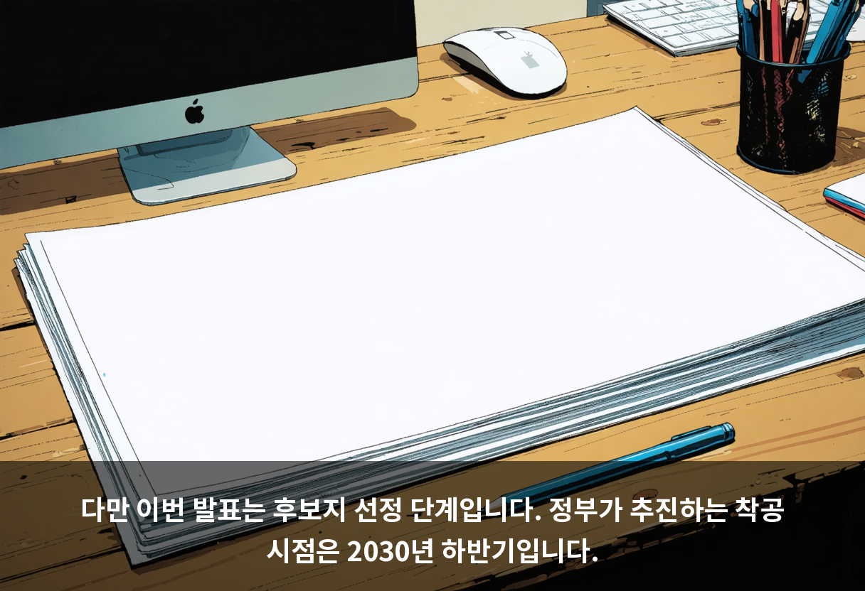 다만 이번 발표는 후보지 선정 단계입니다. 정부가 추진하는 착공 시점은 2030년 하반기입니다.