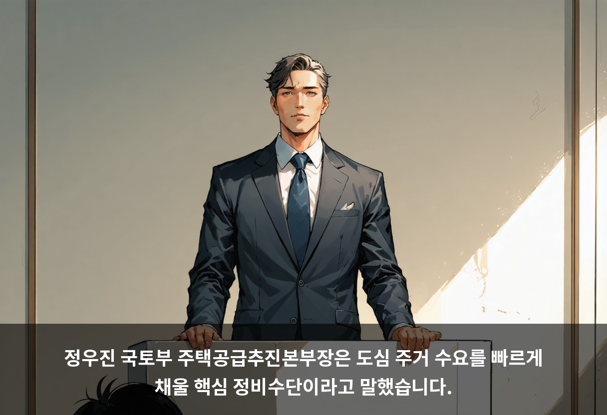 정우진 국토부 주택공급추진본부장은 도심 주거 수요를 빠르게 채울 핵심 정비수단이라고 말했습니다.