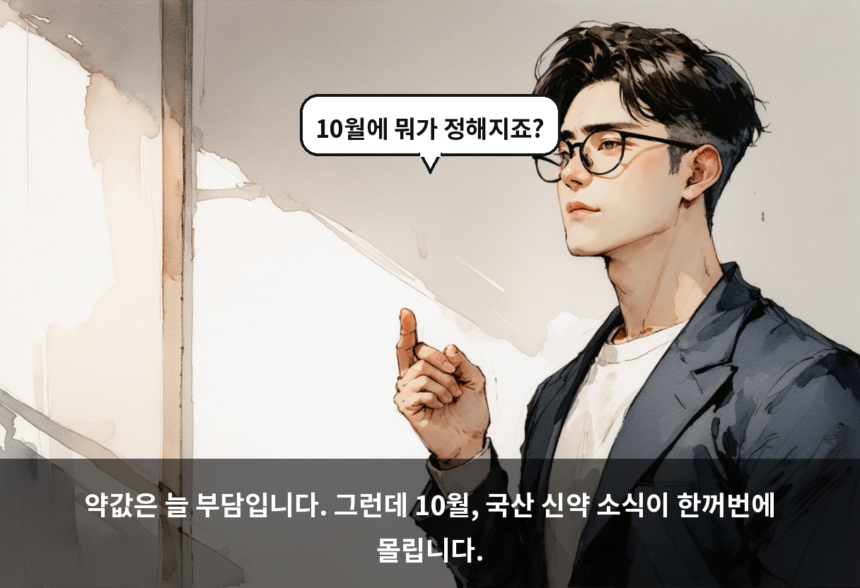 산업 | 10월 제약·바이오 이벤트, 네 회사 결과가 한 달 안에 몰려 나온다 🗓️