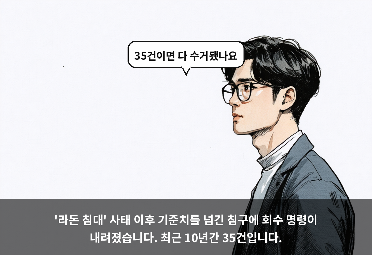 사회 | 라돈 매트리스 회수율, 244개 중 12개만 돌아왔다고? 🛏️