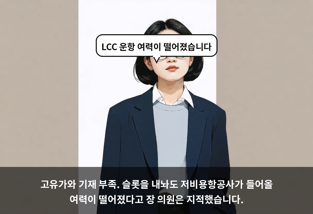고유가와 기재 부족. 슬롯을 내놔도 저비용항공사가 들어올 여력이 떨어졌다고 장 의원은 지적했습니다.