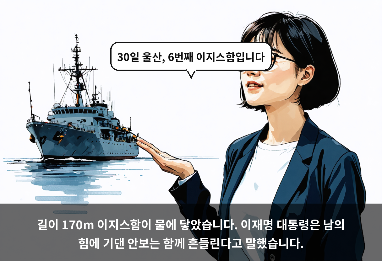정치 | 대호김종서함 진수, 이지스함 6척 중 마지막 배가 물에 떴습니다 ⚓