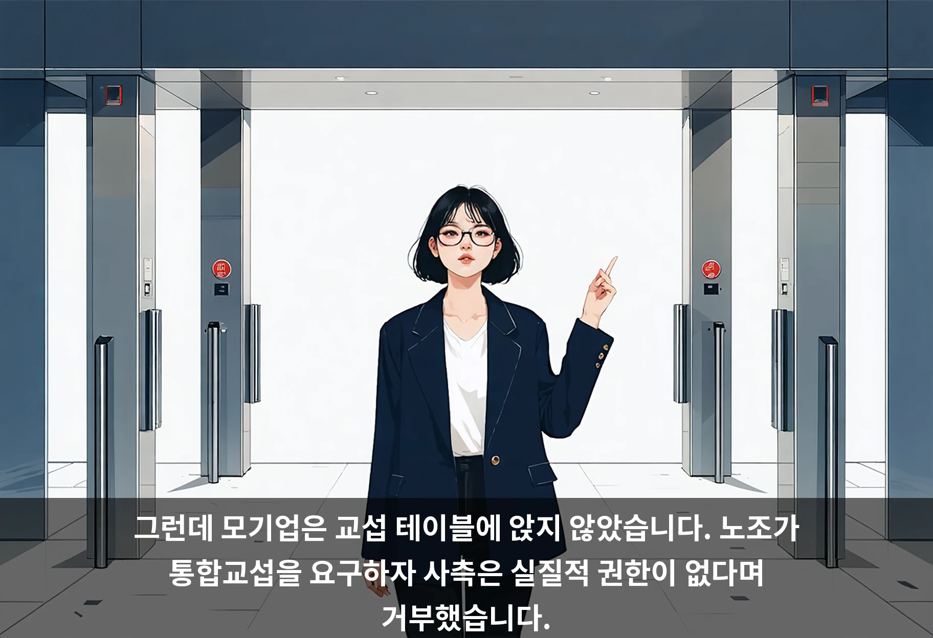 그런데 모기업은 교섭 테이블에 앉지 않았습니다. 노조가 통합교섭을 요구하자 사측은 실질적 권한이 없다며 거부했습니다.