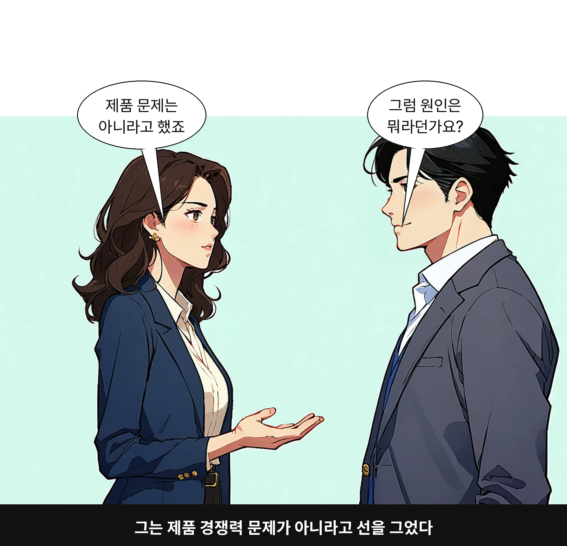 그는 제품 경쟁력 문제가 아니라고 선을 그었다