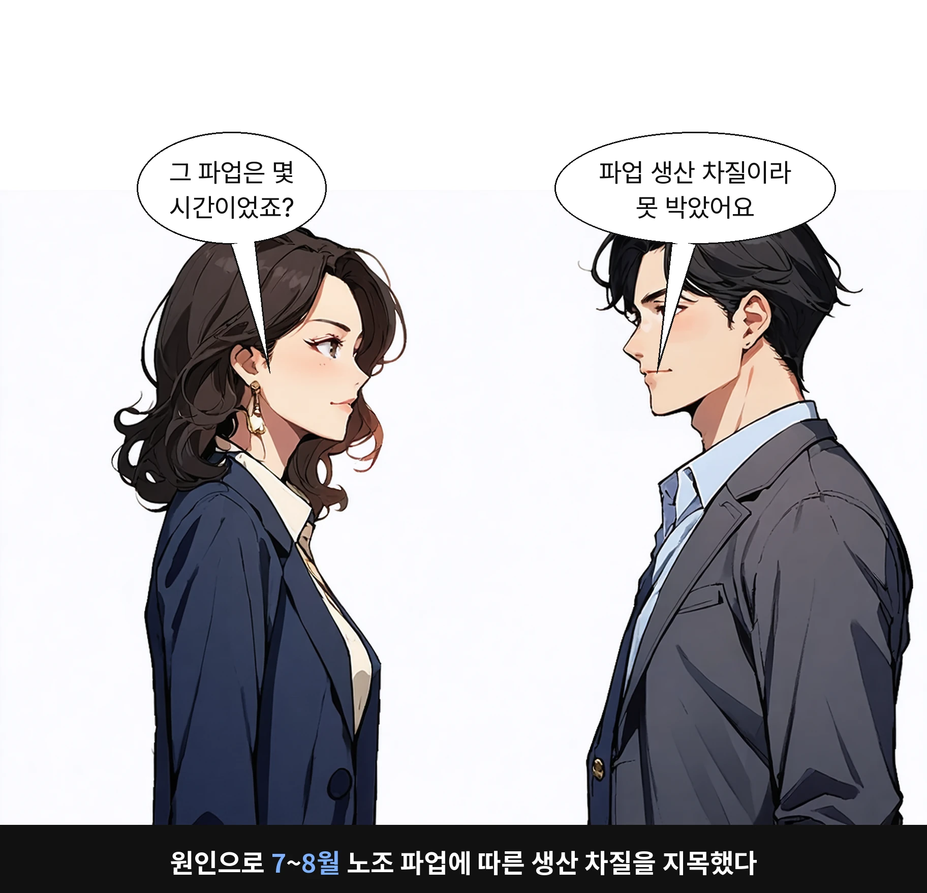원인으로 7~8월 노조 파업에 따른 생산 차질을 지목했다
