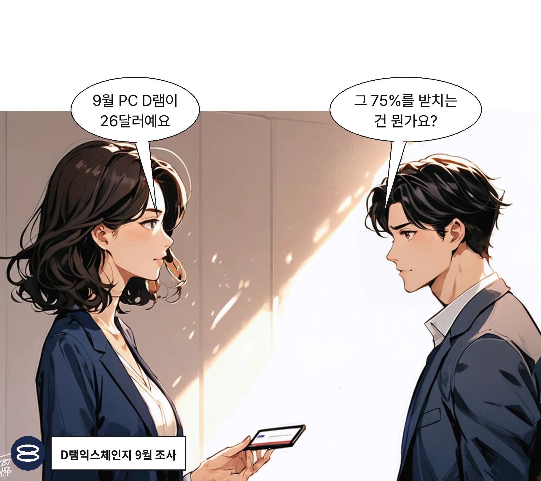 9월 PC용 D램 평균가는 26달러로 역대 최고치를 경신했다