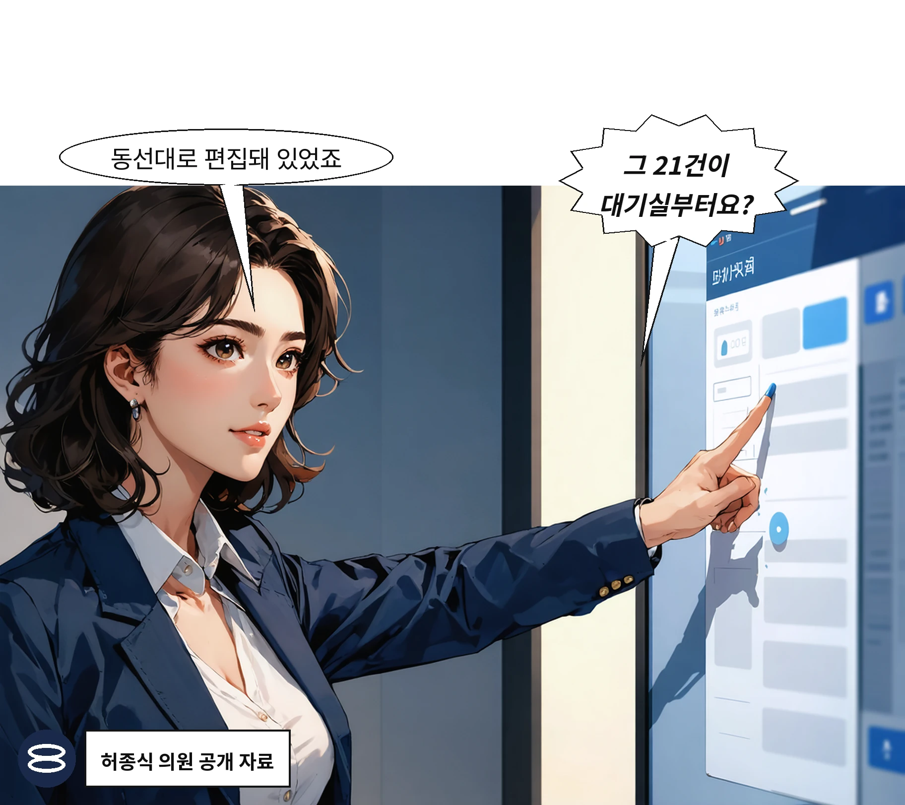 대기실에서 상담실, 초음파실로 가는 동선이 순서대로 편집돼 있었다